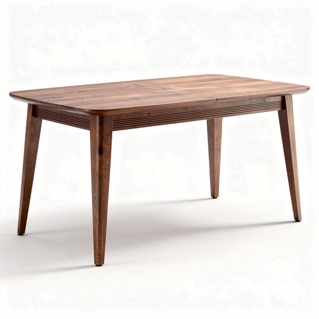 Wooden dining table suitable for indoor and outdoor use in rustic brown 150 x 75 x 75cm