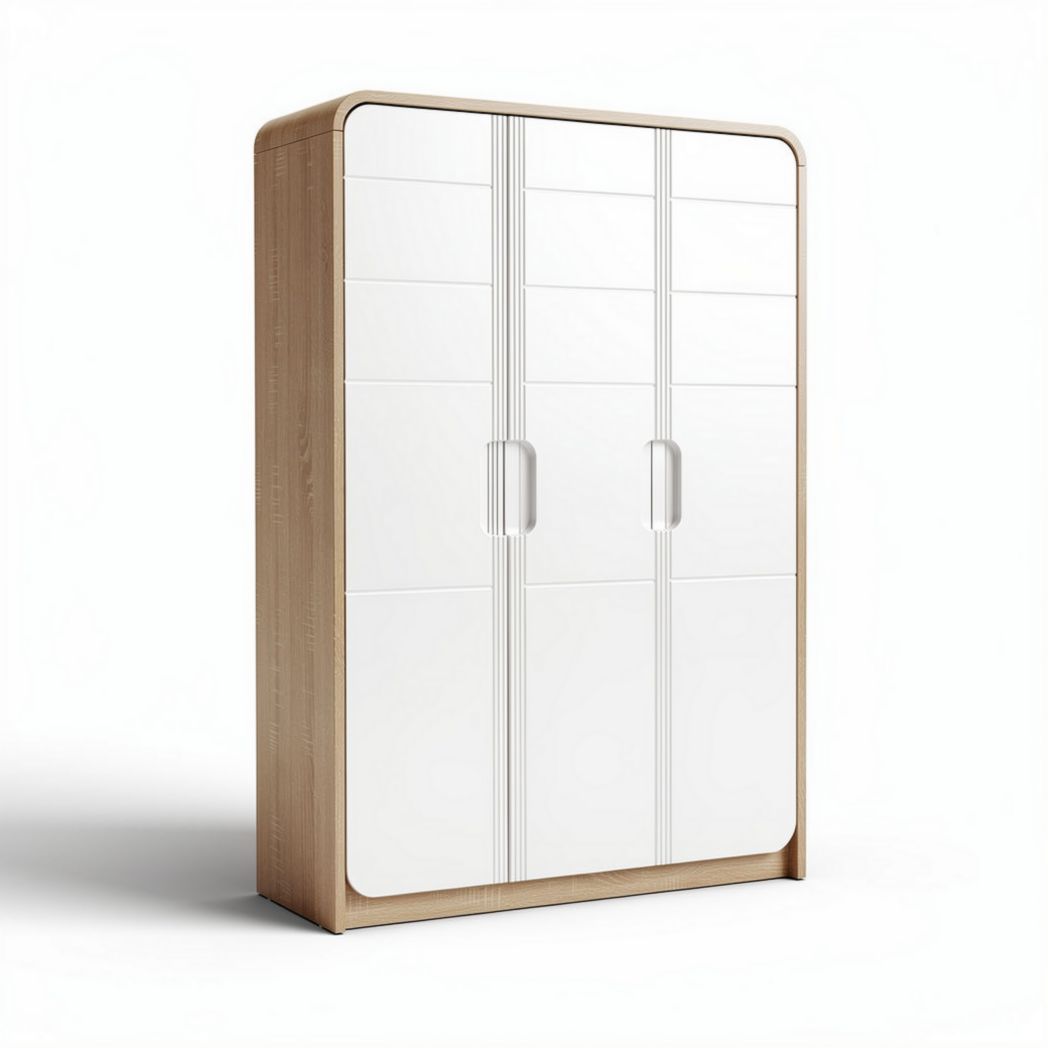 White double door refrigerator with adjustable shelves and modern design 60 x 60 x 180cm