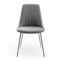 Gray upholstered dining chair with metal legs 45 x 50 x 90cm